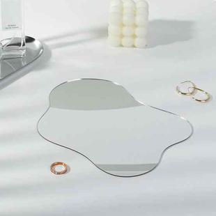 22x17cm Irregular Shape Acrylic Mirror Reflective Tray Display Jewelry Photo Props Photography Background Decoration