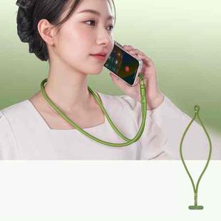 Neck Style Adjustable Phone Lanyard With Self-Locking 360-Degree Rotatable Anti-Tangle Design & TPU Clip Green