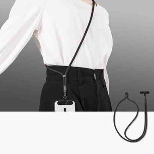 Crossbody Adjustable Phone Lanyard With Self-Locking 360-Degree Rotatable Anti-Tangle Design & TPU Clip Black