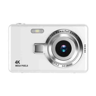 Q12 4K Pixel High Definition Digital Camera Portable Mini Photo Card Camera CCD(White)