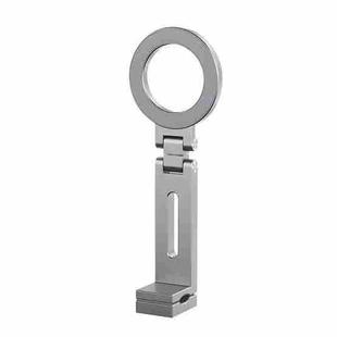 Travel Portable Magnetic Phone Holder Flexible Rotation Hands-Free Airplane Phone Mount(Silver)
