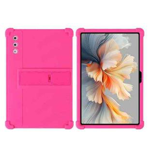For Lenovo Yoga Tab Plus Shockproof Silicone Tablet Protective Case With Holder(Rose Red)