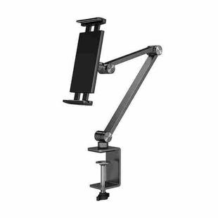 Cell Phone Holder Live Streaming Desktop Folding Phone / Tablet Universal Desk Clip Holder(Dark Gray)