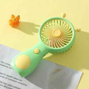 Cute Small Snail Handheld USB Rechargeable Fan Portable Mini Compact Pocket Fan(Green)