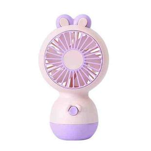 Cute Cartoon Rabbit Desktop Fan Children Summer Cool Gifts Handheld Rechargeable Fan(Pink)