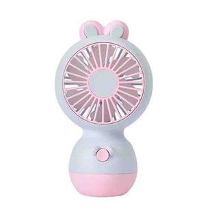 Cute Cartoon Rabbit Desktop Fan Children Summer Cool Gifts Handheld Rechargeable Fan(Light Blue)