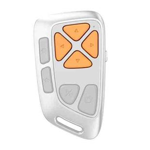 Smartphone Wireless Bluetooth Remote Control Camera Shutter E-Book Page Turner, TikTok Shorts Likes(White)