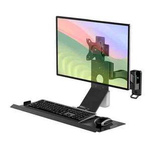 Monitor Bracket Industrial Equipment Cabinet Wall Mount All-In-One Stand Mouse Keyboard Bracket, Style: WKS-2 21x60cm Tray Black