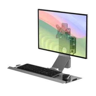 Monitor Bracket Industrial Equipment Cabinet Wall Mount All-In-One Stand Mouse Keyboard Bracket, Style: WKS-1 21x60cm Tray Silver