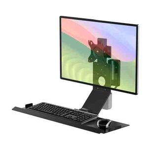 Monitor Bracket Industrial Equipment Cabinet Wall Mount All-In-One Stand Mouse Keyboard Bracket, Style: WKS-1 21x60cm Tray Black