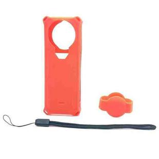 For Insta360 X5 Camera Silicone Cover Case With Lens Cap Shockproof Protective Shell(Red)