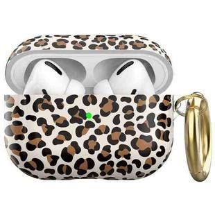 For AirPods Pro 2 / Pro AhaStyle TPU Leopard Print Protective Case(Brown)