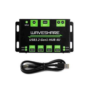 WAVESHARE USB3.2-Gen1-HUB-4U 4 Way USB 3.2 Hub 1 To 4 Metal Case Extender