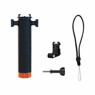 Buoyant Anti-Sink Dive Handle With Dual Cold Shoe Mounts for Action Cameras(Orange)