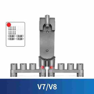 For Dyson V7 / V8  Vacuum Cleaner Wall Mount Storage Rack Accessory Holder Holds Up to 10 Attachments
