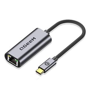 QGeeM  USB-C/Type-C To RJ45 LAN Converter Gigabit Ethernet Adapter for Laptop, PC, Smartphone, Plug & Play Cable Length 15cm