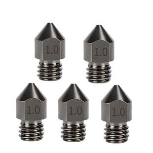 5pcs /Pack 1.75/1.0mm MK8 Hardened Steel Nozzle High-Temperature Resistant 3D Printer Extruder Hotend