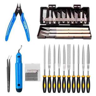 36 In 1 3D Printer Tool Kit Model Cleaning Tools, Carving Knife, File, Edge Trimmer & Polishing Supplies