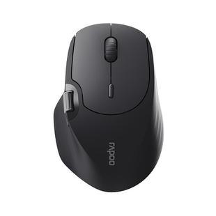 Rapoo MT560 3-Mode Wireless Bluetooth Mouse Ergonomic Desktop Laptop Mouse(Black Gray)