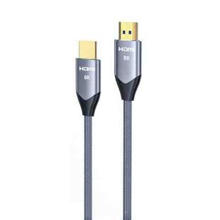 VegGieg W-H4 8K HDMI 2.1 Cable TV Set-Top Box Computer Connection Monitor Projector Video HD Cable, Size: 5m(Cotton Mesh Gray)