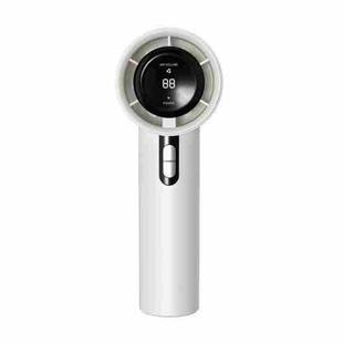 100-gear High Speed Handheld Fan Bladeless Mini Digital Display Small Fan(White)