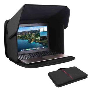 16-Inch Laptop Bag Sun Shade Foldable Anti-Glare Privacy Screen Cover for Outdoor Use(Black)