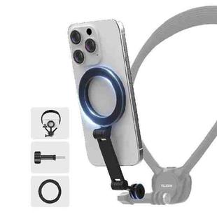 TELESIN Mobile Phone Magnetic Stand Two Claw Adapter Compatible with Chest Strap, Backpack Clip, Neck Mount(Black)