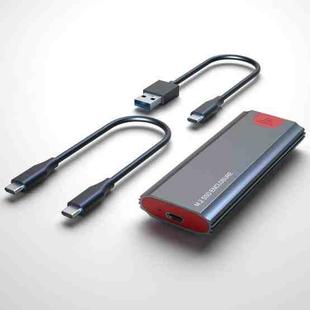 M.2 NVMe/SATA SSD Enclosure USB-C 10Gbps External Case Supports Up To 2TB With 2 Cables