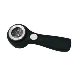 Alloy Handheld 60x USB Charging Touch Switch LED Light Optical Glass Magnifier(Black)