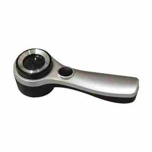 Alloy Handheld 60x USB Charging Touch Switch LED Light Optical Glass Magnifier(Silver Black)