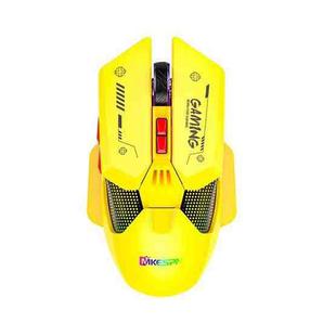 MKESPN Wired + 2.4G Dual Mode Gaming Mouse 10000 DPI Type-C Fast Charging RGB Light, Programmable Macros Mouse(Yellow)