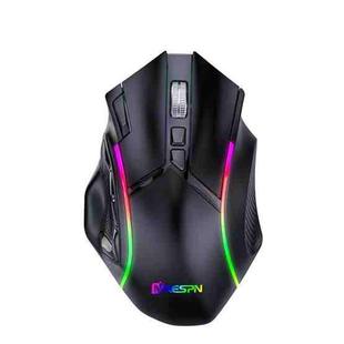 MKESPN W605 Triple-Mode 24000 DPI 12-key Wireless Gaming Mouse Macro Customization(Black)