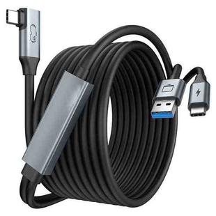 5m Type-C VR Streaming Connection Cable 10GB High-Speed Transmission Elbow Smart Device Cable, For Meta Quest 2 / 3 / PICO 4 / Apple Vision Pro / PSVR 2