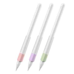 For Apple Pencil 3 / 2 / 1 AhaStyle PT185 3pcs /Set Silicone Pen Grip(Pink Purple Green)