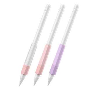 For Apple Pencil 3 / 2 / 1 AhaStyle PT185 3pcs /Set Silicone Pen Grip(Purple Pink)