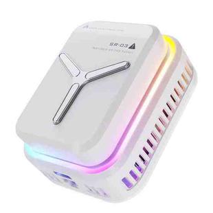 SR03 Wireless Magnetic Phone Cooler With LED Light Overclocking Semiconductor Cooling(White)