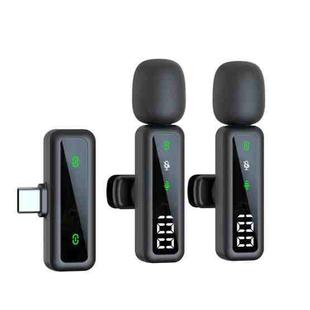 H67 Type-C Dual Mic Live Noise Reduction Video Shooting Mini Mobile Phone Microphone Digital Wireless Lapel Microphone