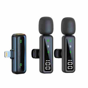 H67 8 Pin Dual Mic Live Noise Reduction Video Shooting Mini Mobile Phone Microphone Digital Wireless Lapel Microphone