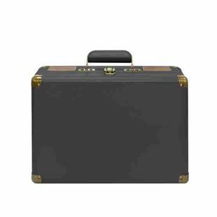 SDRD Wooden Box Karaoke Machine With Wireless Dual Mics All-In-One Speaker System Supports U Disk/TF Card(Gray)