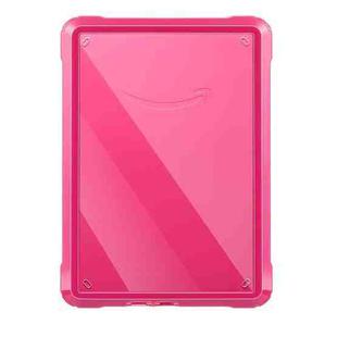 For Kindle Paperwhite 12th Gen 2024 Clear Case TPU+PC Lightweight Scratch-Proof Cover Deep Rose Red