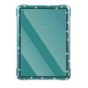 For Kindle Paperwhite 12th Gen 2024 Clear Case TPU+PC Lightweight Scratch-Proof Cover Ink Green Glitter
