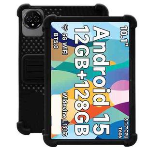 For DOOGEE A9/A9 Pro 10.1 Inch Tablet Silicone Case Anti-Scratch Protective Cover with Kickstand(Black)