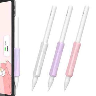 For Apple Pencil Pro / USB-C / 2 AhaStyle DD07 3pcs Silicone Pen Grip(White+Pink+Purple)