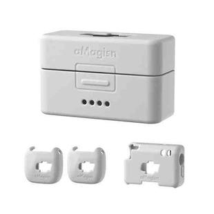 For DJI Mic Mini aMagisn MP01 Silicone Protective Case, Color: 4 In 1 Gray