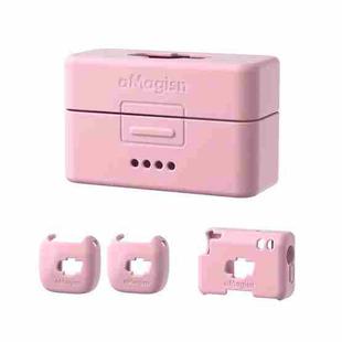 For DJI Mic Mini aMagisn MP01 Silicone Protective Case, Color: 4 In 1 Pink