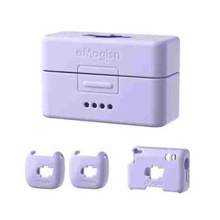 For DJI Mic Mini aMagisn MP01 Silicone Protective Case, Color: 4 In 1 Purple