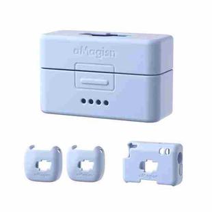 For DJI Mic Mini aMagisn MP01 Silicone Protective Case, Color: 4 In 1 Blue