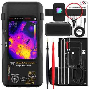Standard+Macro Lens+Flexible Coil BSIDE SH9 Infrared Thermal Imaging Multimeter Touchscreen High-Definition Thermal Imaging Thermometer Electrical Floor Heating Inspection