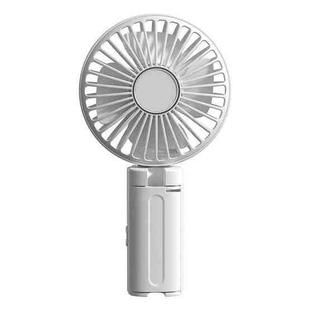 Folding Hanging Umbrella Fan USB Handheld Portable Umbrella Clip Fan Compact Desktop Fan(White)
