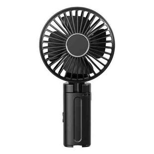 Folding Hanging Umbrella Fan USB Handheld Portable Umbrella Clip Fan Compact Desktop Fan(Black)